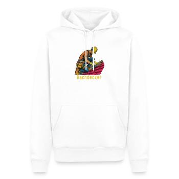 Dachdecker im Einsatz - Männer Premium Bio Hoodie - Weiß - Vorne - Nico (187cm)
