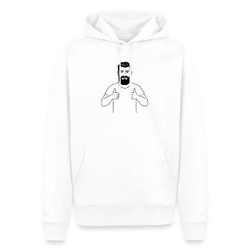 Papa erteilt die Freigabe - Männer Premium Bio Hoodie - Weiß - Vorne - Nico (187cm)