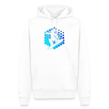 Snowboard Stil für jeden Anlass - Männer Premium Bio Hoodie - Weiß - Vorne - Nico (187cm)