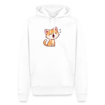 Pastel Sleeping Kitten - Men’s Premium Organic Hoodie - white - Front - Nico (187cm)