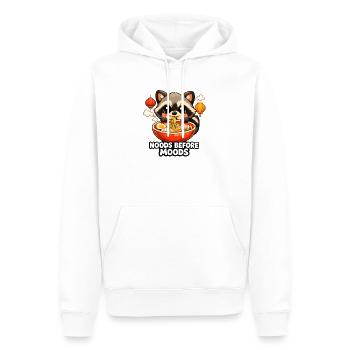 Nouilles ramen avant Moods Raccoon - Sweat à capuche Premium bio Homme - blanc - Devant - Nico (187cm)