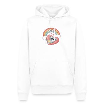 Koala-Liebe-Regenbogenherz - Männer Premium Bio Hoodie - Weiß - Vorne - Nico (187cm)