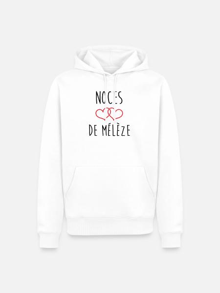 Larch Wedding 69 Jahre Ehe - Männer Premium Bio Hoodie - Weiß