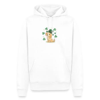 Little Labrador Dog Leprechaun Clubs - Men’s Premium Organic Hoodie - white - Front - Nico (187cm)