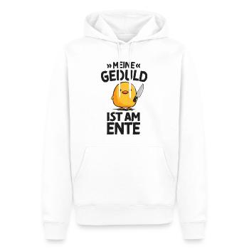 Meine Geduld Ist Am Ente Lustiger Spruch - Männer Premium Bio Hoodie - Weiß - Vorne - Nico (187cm)