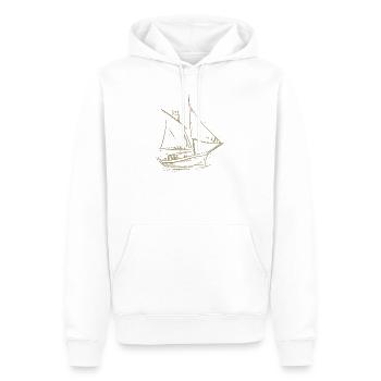 Segelabenteuer in der Silhouette - Männer Premium Bio Hoodie - Weiß - Vorne - Nico (187cm)
