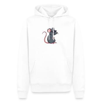 Ratten-Stilvolle Dunkle Brille - Männer Premium Bio Hoodie - Weiß - Vorne - Nico (187cm)