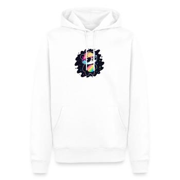 Panda Rainbow Galaxy Coole Brillen - Männer Premium Bio Hoodie - Weiß - Vorne - Nico (187cm)