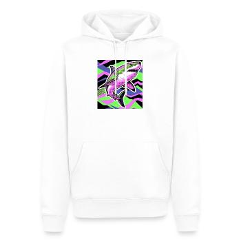 Requin - Sweat à capuche Premium bio Homme - blanc - Devant - Nico (187cm)