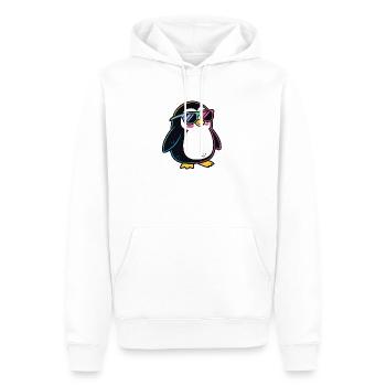 Pinguin-Regenbogengläser - Männer Premium Bio Hoodie - Weiß - Vorne - Nico (187cm)
