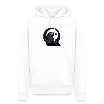Corbeau urbain en lunettes de soleil - Sweat à capuche Premium bio Homme - blanc - Devant - Nico (187cm)
