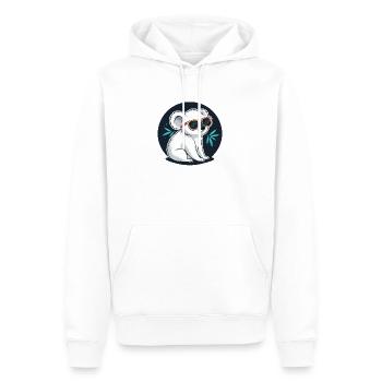 Koala chic lunettes soleil - Sweat à capuche Premium bio Homme - blanc - Devant - Nico (187cm)