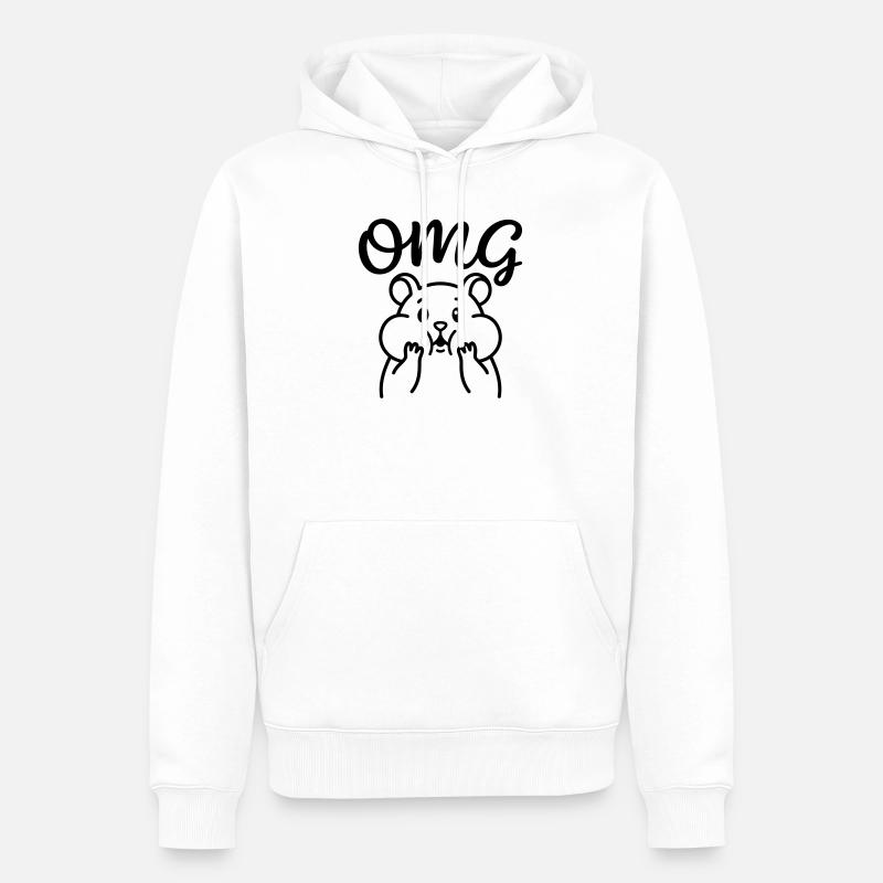 Oh mon dieu - Sweat à capuche Premium bio Homme - blanc