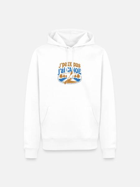 J’peux pas j’ai Canoë - Sweat à capuche Premium bio Homme - blanc