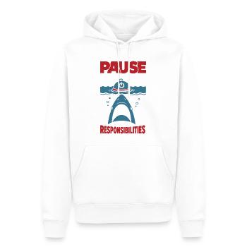 Pause the Game Not My Responsibilities - Men’s Premium Organic Hoodie - white - Front - Nico (187cm)