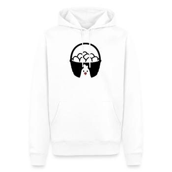 Egg Basket Chicken Icon - Men’s Premium Organic Hoodie - white - Front - Nico (187cm)