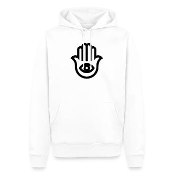 Hand of Fatima - Men’s Premium Organic Hoodie - white - Front - Nico (187cm)