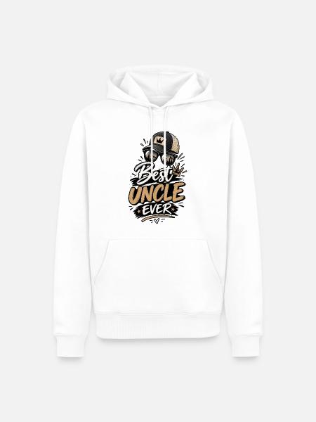 Bester Onkel aller Zeiten draußen - Männer Premium Bio Hoodie - Weiß
