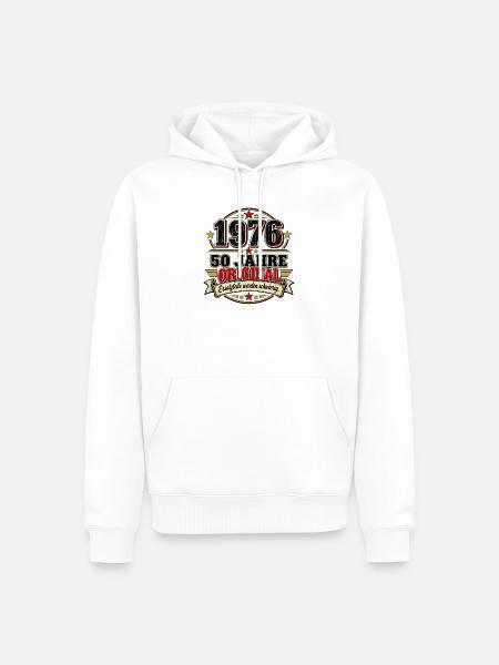 1976 Original - Männer Premium Bio Hoodie - Weiß
