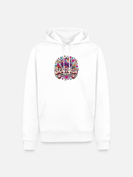 Brautcrew – Konfetti im Herzen - Männer Premium Bio Hoodie - Weiß
