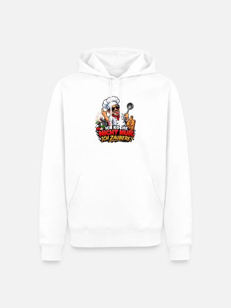 Kochzauberer – Mehr als Kochen - Männer Premium Bio Hoodie - Weiß