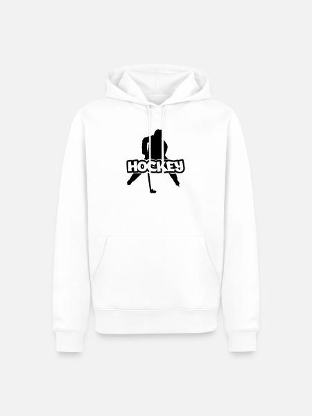 Hockey - Männer Premium Bio Hoodie - Weiß