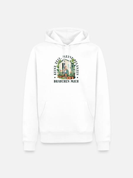Gärtner Pflanzen Kleingärtner Schrebergarten - Männer Premium Bio Hoodie - Weiß