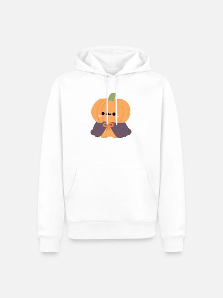 Chibi Kürbis-Cape-Plüsch - Männer Premium Bio Hoodie - Weiß