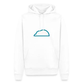 Wetter Bewölkt - Männer Premium Bio Hoodie - Weiß - Vorne - Nico (187cm)