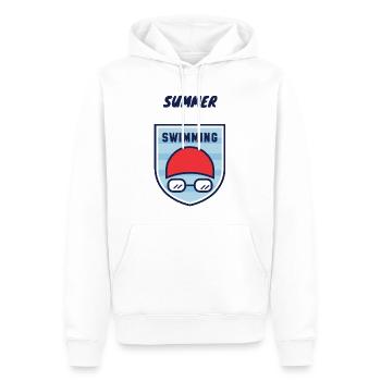 Sommer Swimming - Männer Premium Bio Hoodie - Weiß - Vorne - Nico (187cm)