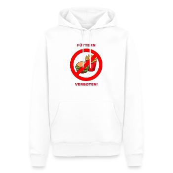füttern verboten - Männer Premium Bio Hoodie - Weiß - Vorne - Nico (187cm)