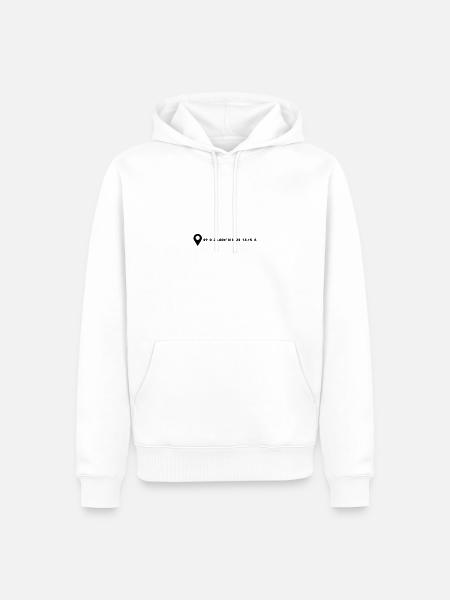 Karlsruhe Coordinates - Men’s Premium Organic Hoodie - white
