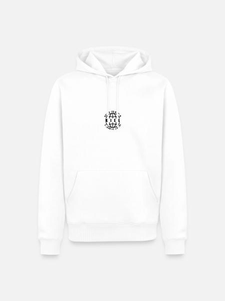 Kiel Koordinaten Globus - Männer Premium Bio Hoodie - Weiß