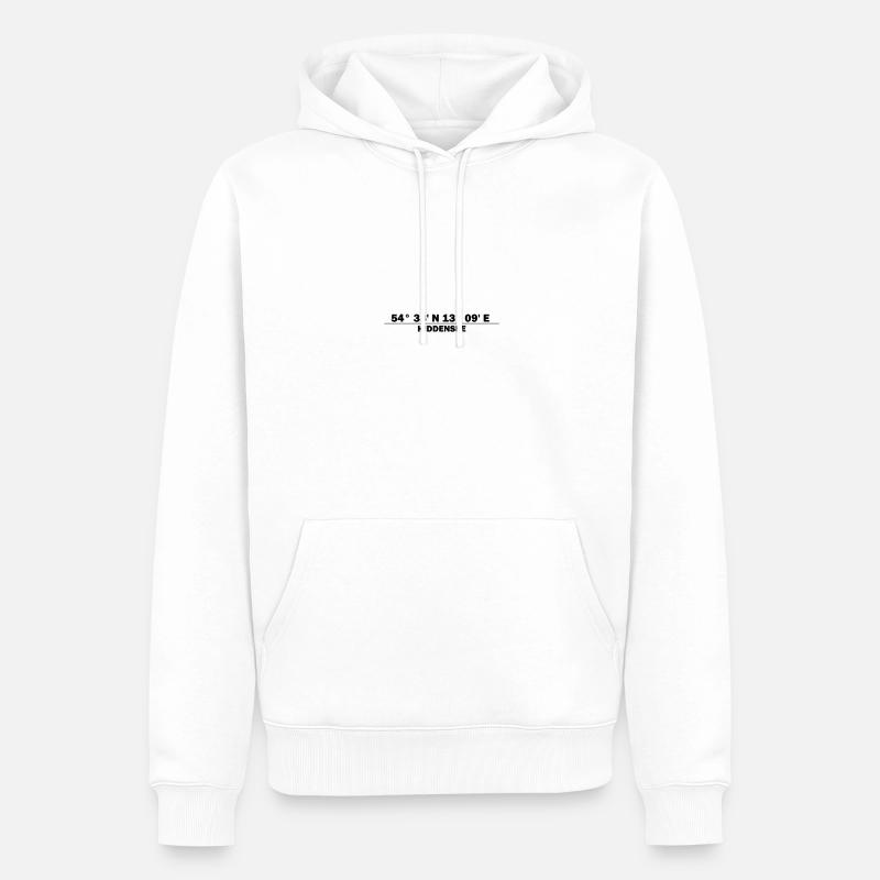 Coordonnées Hiddensee - Sweat à capuche Premium bio Homme - blanc