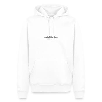 Coordonnées Donostia-San Sebastián - Sweat à capuche Premium bio Homme - blanc - Devant - Nico (187cm)