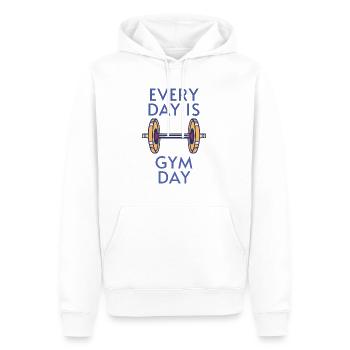 Chaque jour est une chemise de jour de gym - Sweat à capuche Premium bio Homme - blanc - Devant - Nico (187cm)