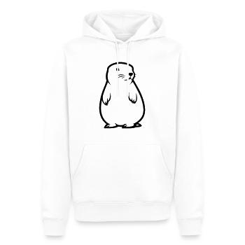 Murmeltier - Männer Premium Bio Hoodie - Weiß - Vorne - Nico (187cm)