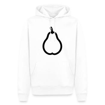 Birne - Männer Premium Bio Hoodie - Weiß - Vorne - Nico (187cm)