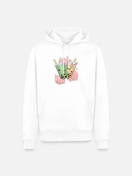 Bubble Tea 2 - Men’s Premium Organic Hoodie - white