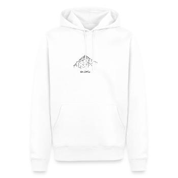 Bire 2502m - Männer Premium Bio Hoodie - Weiß - Vorne - Nico (187cm)