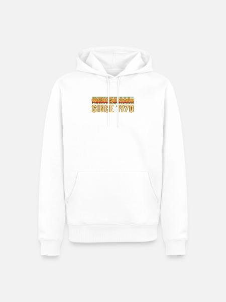 Original Depuis 1970 Logo Rétro - Sweat à capuche Premium bio Homme - blanc