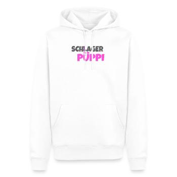 Schlager Pueppi - Männer Premium Bio Hoodie - Weiß - Vorne - Nico (187cm)