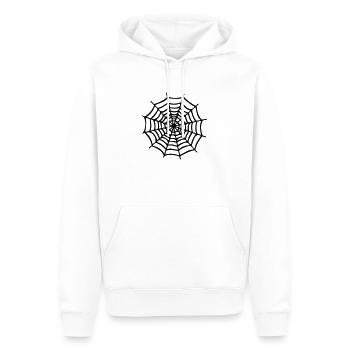 toile araigne1 - Sweat à capuche Premium bio Homme - blanc - Devant - Nico (187cm)