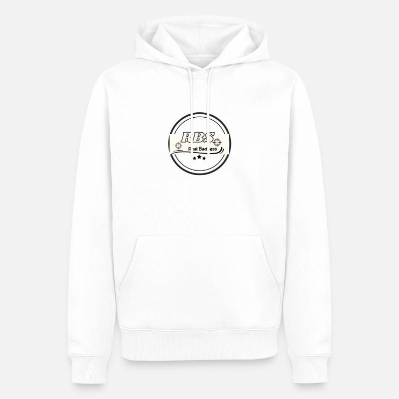 Real Badness - Sweat à capuche Premium bio Homme - blanc