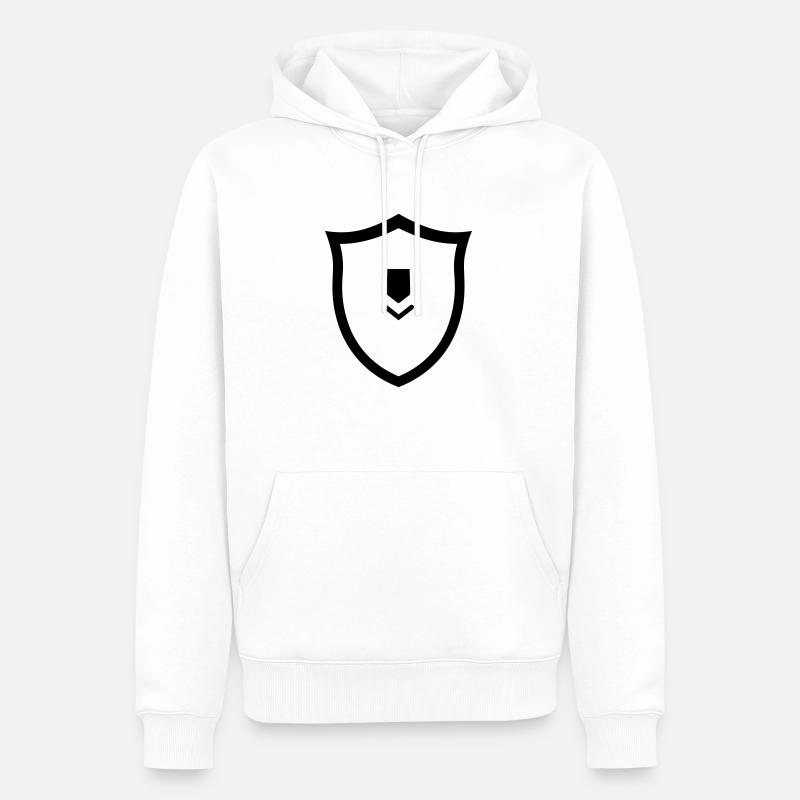 Schild - Männer Premium Bio Hoodie - Weiß