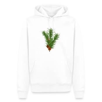 Kiefer Zweig - Männer Premium Bio Hoodie - Weiß - Vorne - Nico (187cm)