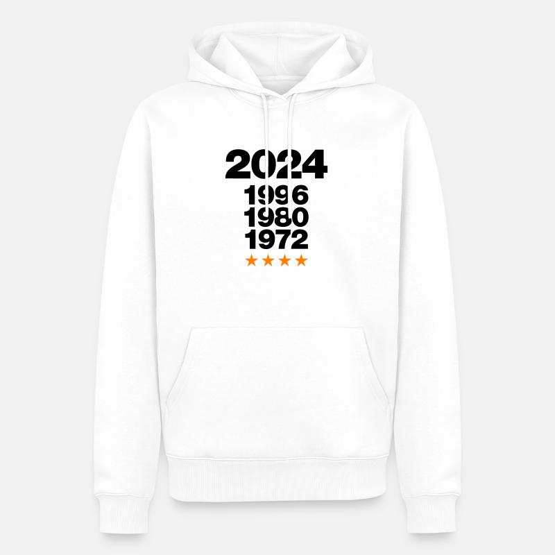 2024 - Sweat à capuche Premium bio Homme - blanc