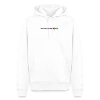 Sound - Männer Premium Bio Hoodie - Weiß - Vorne - Nico (187cm)