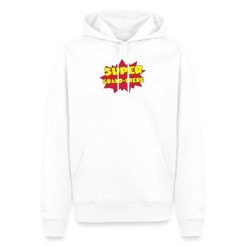 Super GRAND-FRERE - Sweat à capuche Premium bio Homme - blanc - Devant - Nico (187cm)