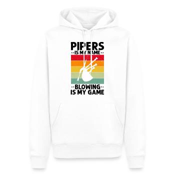 Bagpipes for pipers and Scots - Men’s Premium Organic Hoodie - white - Front - Nico (187cm)
